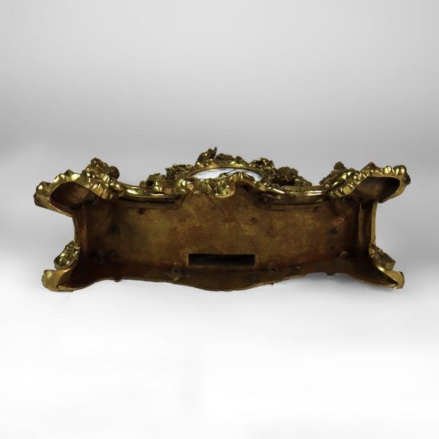 Antique Julien Leroy French Louis XIV Rococo Gilt Bronze Mantle