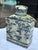 Vintage Pair Blue&White Porcelain Jars : Vase Decanter Beautiful (One Lid) For Sale In Chicago - Image 6 of 7