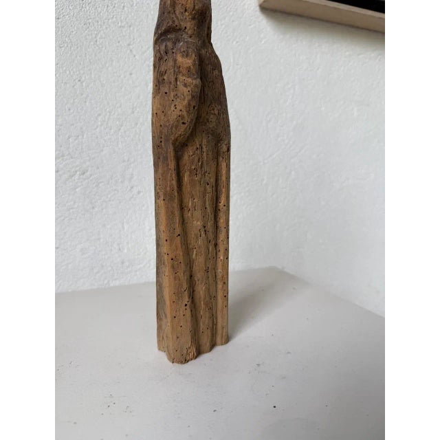 Small Wooden Sculpture of the Virgin Mary, 15th Century For Sale - Image 6 of 17