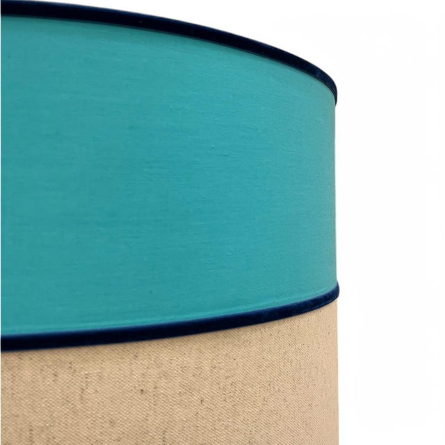 Blue Gallonized Turquoise Murano Spheres Lamps, Set of 2 For Sale - Image 8 of 10