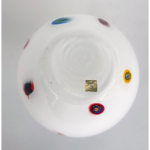 Glass Mid 20th Century Maestri Vetrai Murano Glass Hand-Blown Vase, Italy With Labels For Sale - Image 7 of 8