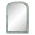 Sage Green Ground Paint-Decorated Wood Framed Arch Form Mirror For Sale