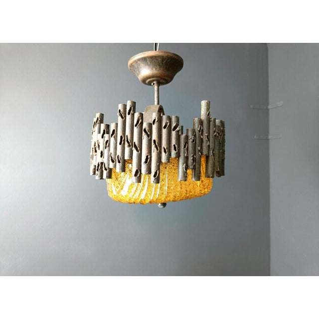 Brutalist Pendant Lights by Marcello Fantoni, 1960s For Sale - Image 9 of 11