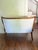 English Vintage Cane-Back Upholstered Settee / Loveseat For Sale - Image 3 of 9