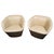 1970s 1970s Pair of Vintage Modern Two-Tone Leather Tub Chairs - 2 Pieces For Sale - Image 5 of 12