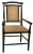 NOIR Colonial Bamboo Arm Chair, Hand Rubbed Black For Sale