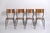 Set of four elegant mid-century dining chairs made of iron and formica. Manufactured around 1950 in Italy. A fantastic set...