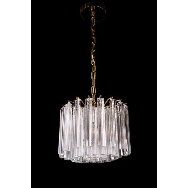 Moderne style crystal pendant.