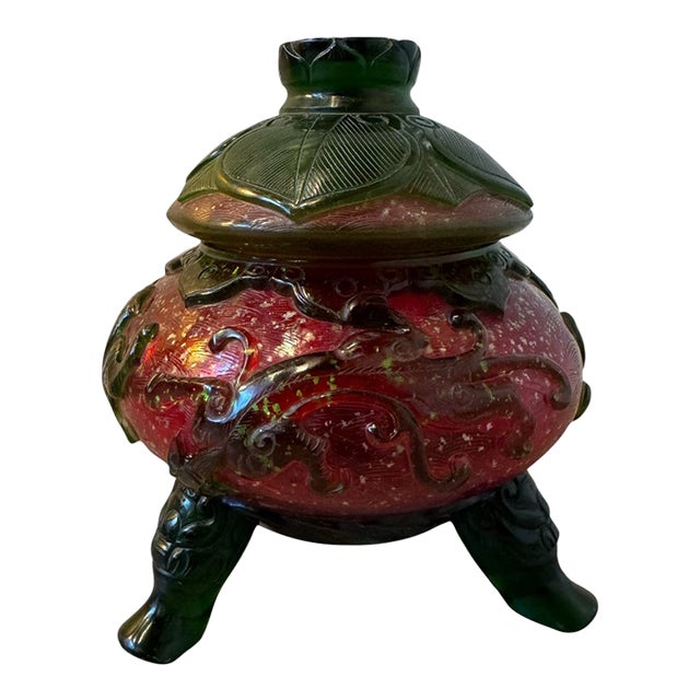 18th Century Qianlong-Style Peking Glass Censer For Sale