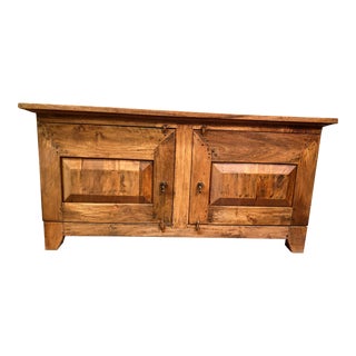 Basque Weathered Light Brown Solid Wood Buffet For Sale