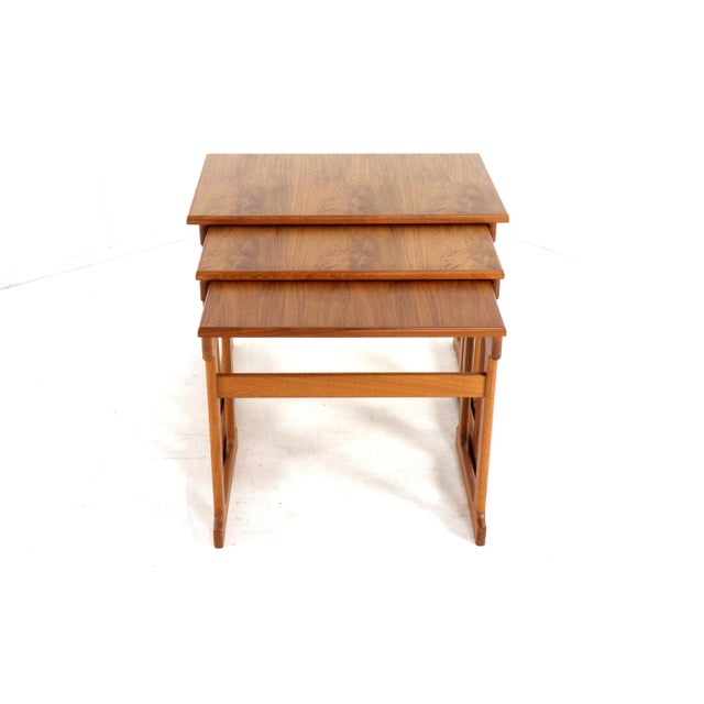 Fugdal Nesting Tables from Trioh, Denmark, 1960s, Set of 3 For Sale - Image 11 of 15