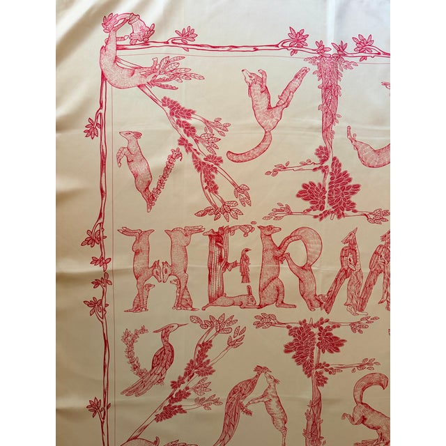 Hermès Alphabet III 1990 Silk Scarf Designed by Anne Faivre For Sale In New York - Image 6 of 12