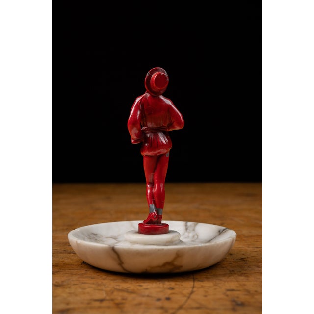 Early 20th Century J B Hirsch Art Deco Figural Alabaster Ashtray For Sale In Chicago - Image 6 of 14