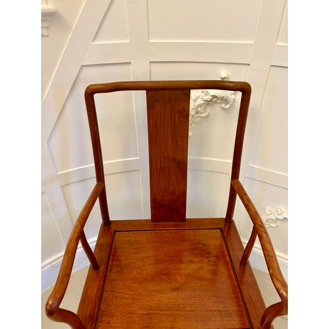 Chinese Hardwood Armchair, 1920s For Sale - Image 4 of 9