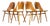 Honey Beech Dining Chairs by Radomir Hoffman, 1950s, Set of 4 For Sale