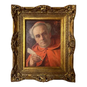 Original Otto Eichinger Oil Painting of a Cardinal