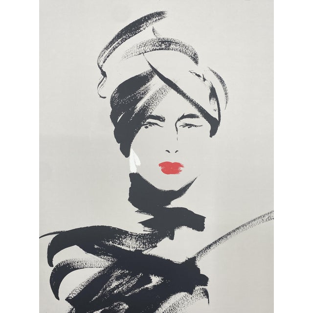 Michel Canetti, Woman with Red Lipstick, 1980s, Screen Print For Sale - Image 6 of 14