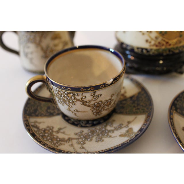 Vintage Sozan Japanese Hand-Painted Tea Service- 7 Pieces For Sale In Atlanta - Image 6 of 7