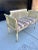 Antique White Antique French Louis XVI Cane Settee Loveseat Bench For Sale - Image 8 of 11