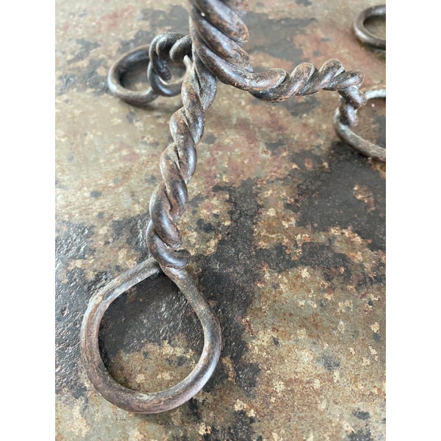 Brutalist Twisted Brass Candle Holders, a Pair For Sale - Image 12 of 13