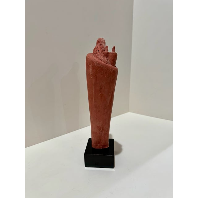 Original terra cotta sculpture by Larry Mohr, purchased directly from the artist’s estate. This vertical, abstracted...