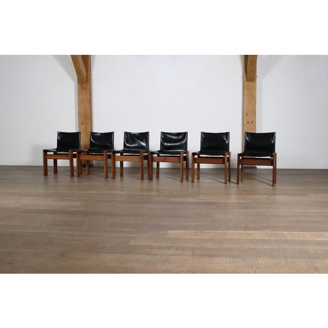 Monk Dining Chairs by Afra and Tobia Scarpa for Molteni, Italy, 1974, Set of 6 For Sale - Image 10 of 10