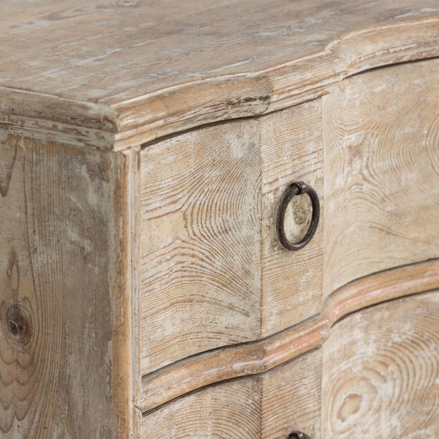 Early 19th C. Danish Baroque Arbalète Shaped Commode in Original Patina For Sale - Image 10 of 18