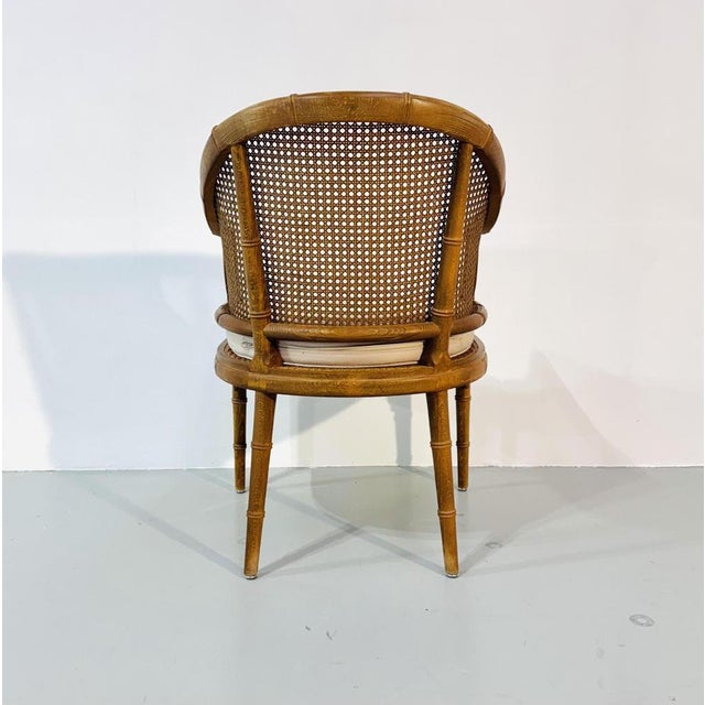 Brown Vintage French Wicker Chair, 1980s For Sale - Image 8 of 13