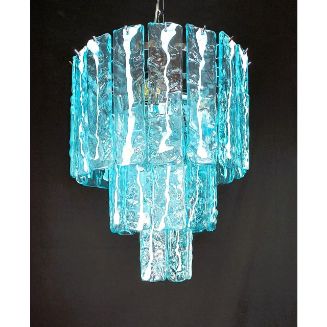 Vintage Art Deco Chandelier in Colored Murano Glass, Italy, 1975 For Sale - Image 9 of 9