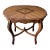 Antique Carved Walnut Accent Table / Side End Table. Featuring Wavy, Marquetry Inlaid Top and Cabroile Legs For Sale