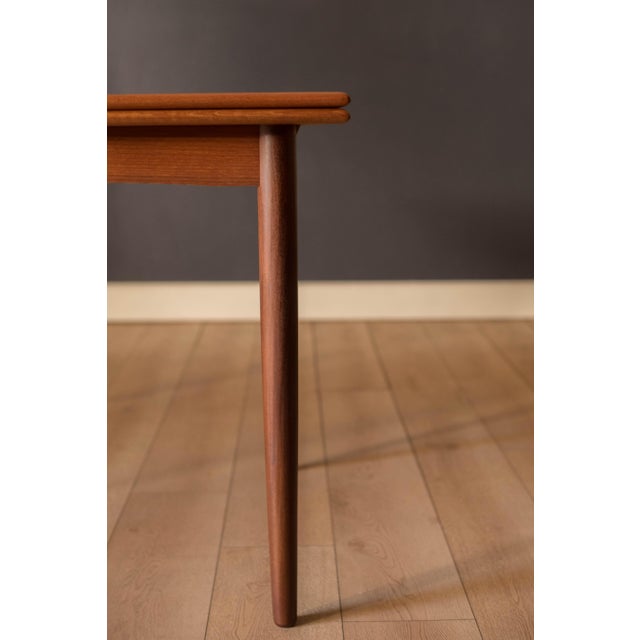 Danish Modern Teak Expandable Draw Leaf Dining Table For Sale In Monterey, CA - Image 6 of 16