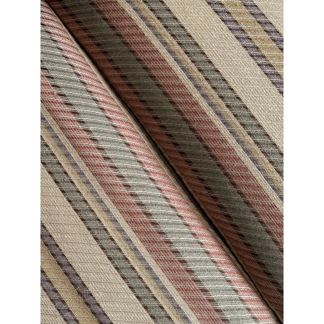 Textile 1980s Vintage Postmodern Striped Pillow-Back Three-Piece Modular Sofa For Sale - Image 7 of 17