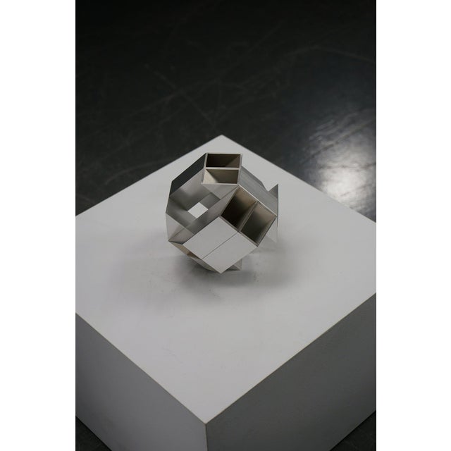 Margot Zanstra, Geometric Abstract Sculpture, 1970s, Steel For Sale - Image 10 of 15