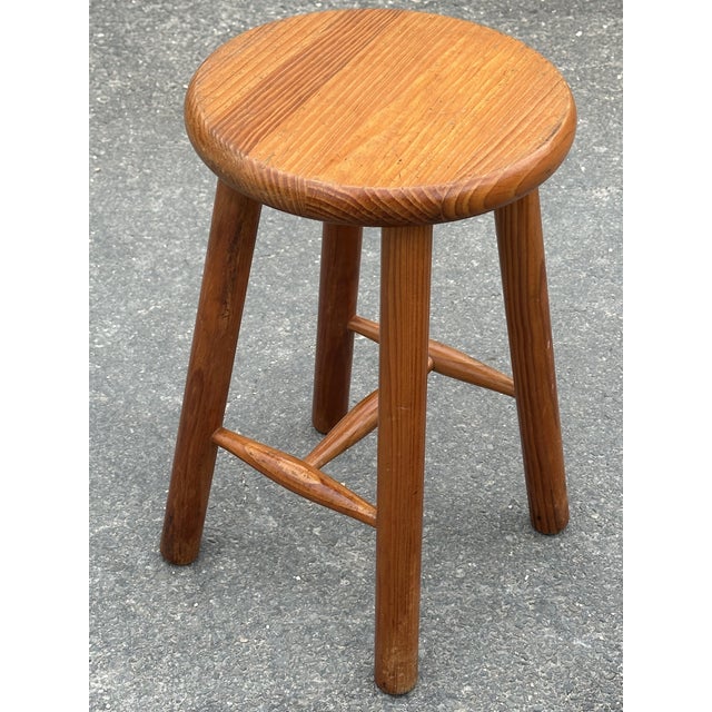 Vintage Pine Stools, 1960s, Set of 3 For Sale - Image 11 of 18