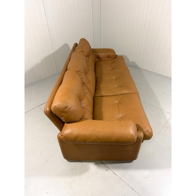 Brown Leather Coronado Sofa by Tobia & Afra Scarpa for B&B, Italy, 1970s For Sale - Image 8 of 18