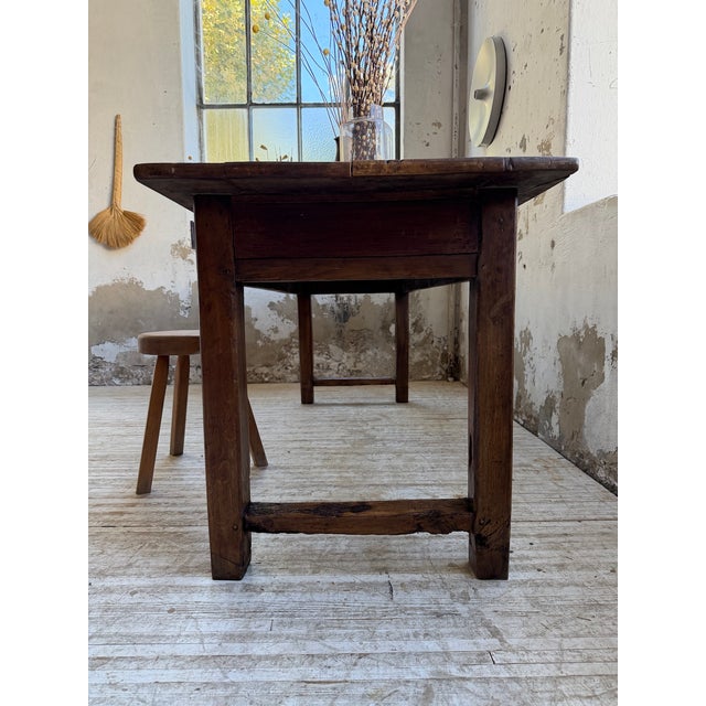 Antique Rustic Farmhouse Table in Walnut, 1900s For Sale - Image 12 of 18
