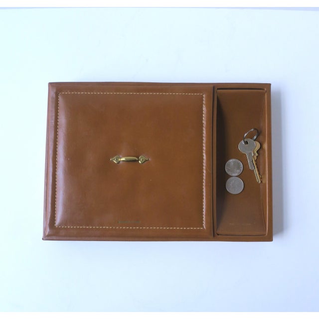 Mid 20th Century Leather Jewelry Box, Midcentury For Sale - Image 5 of 12