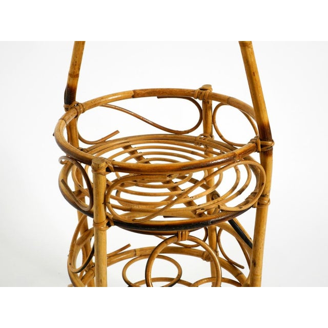 Mid-Century Italian Bar and Serving Trolley Made of Bamboo with Wheels, 1950s For Sale - Image 13 of 18