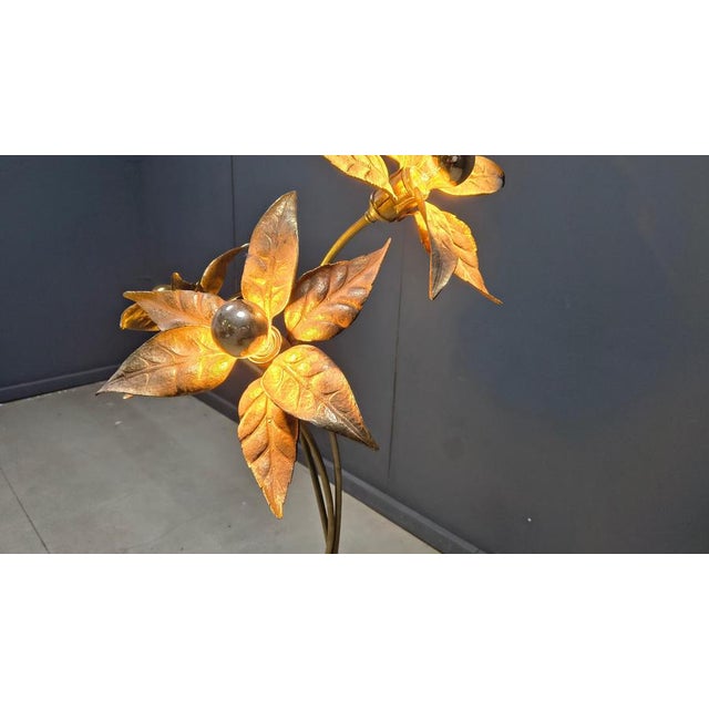 Hollywood Regency Flower Floor Lamp by Willy Daro, 1970s For Sale - Image 3 of 17
