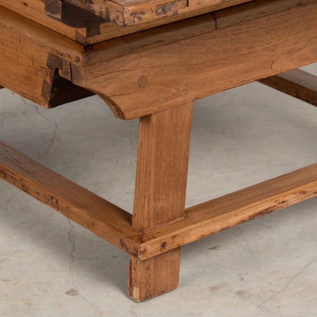 19th Century Rustic Baker's Table Coffee Table With Hidden Storage For Sale - Image 16 of 18