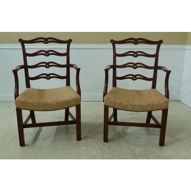 Virginia Craftsmen Ribbon Back Mahogany Dining Room Chairs Set