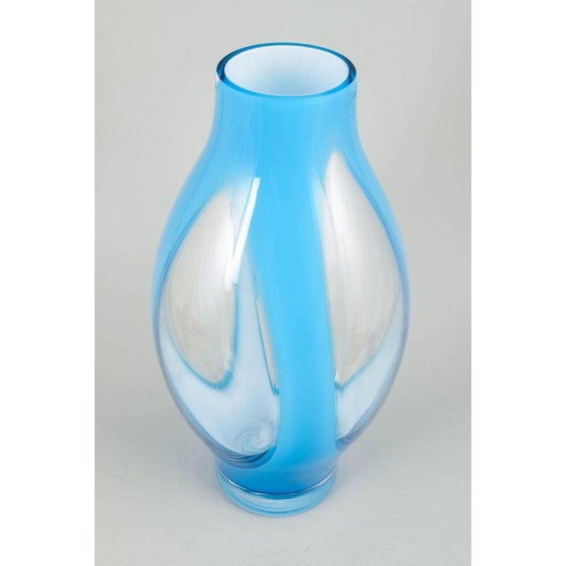 Books Glas, Kosta, Sweden Monumental art glass vase. Impressive sculptural art-glass vase, executed in thick layered glass...