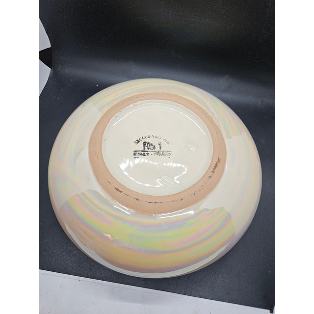 Pier 1 Imports Italian iridescent lusterware pottery bowl.