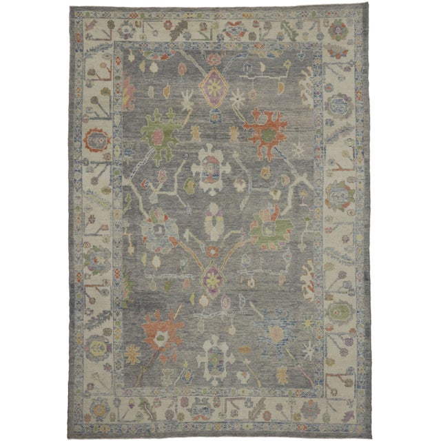 Turkish Oushak Rug - 09'01 X 12'11 For Sale - Image 9 of 9