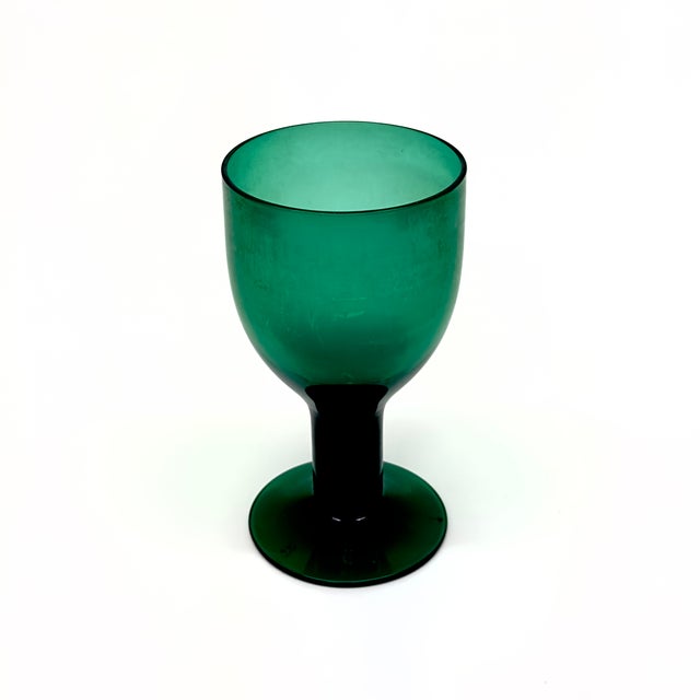 Emerald Green Centerpiece Stemware Curation - Group of 5 For Sale - Image 10 of 11