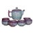 Late 20th Century Chinese Jun Ware Style Flambe Glaze Porcelain Teapot Set With 6 Cups - 7 pcs For Sale