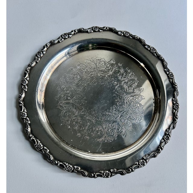 Vintage Wm. A. Rogers for Oneida "Royal Provincial" Silver Plate Tray For Sale - Image 13 of 13