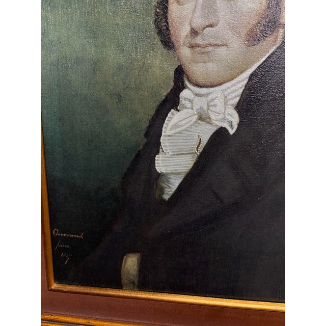 Early 20th Century Vintage Ethan Allen Greenwood “Portrait of a Gentleman” Framed Reproduction For Sale - Image 5 of 11