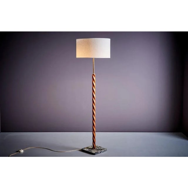 Floor Lamp, France 1940s. The measurements given apply to the lamp base without the shade. The base is like a concrete...