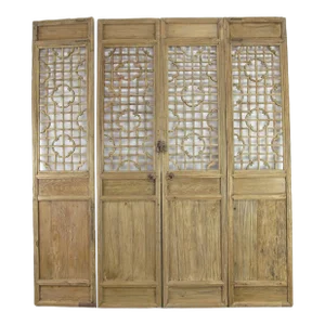 Set of 4 Antique Farmer Screen Door Panels